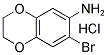 7-BROMO-2,3-DIHYDRO-1,4-BENZODIOXIN-6-AMINE HYDROCHLORIDE 结构式