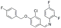 N-((3-CHLORO-4-[(4-FLUOROBENZYL)OXY]PHENYL)METHYLENE)-2,4-DIFLUOROANILINE 结构式