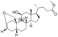 5-BETA-CHOLANIC ACID-3-ALPHA, 9-ALPHA-EPOXY-11-BETA-OL METHYL ESTER 结构式