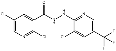 N'3-[3-CHLORO-5-(TRIFLUOROMETHYL)-2-PYRIDYL]-2,5-DICHLOROPYRIDINE-3-CARBOHYDRAZIDE 结构式