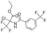 ETHYL 2-CHLORO-3,3,3-TRIFLUORO-2-([3-(TRIFLUOROMETHYL)BENZOYL]AMINO)PROPANOATE 结构式