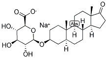 5ALPHA-ANDROSTAN-3BETA-OL-17-ONE 3(O->1BETA)-D-GLUCOPYRANOSIDURONIC ACID SODIUM 结构式