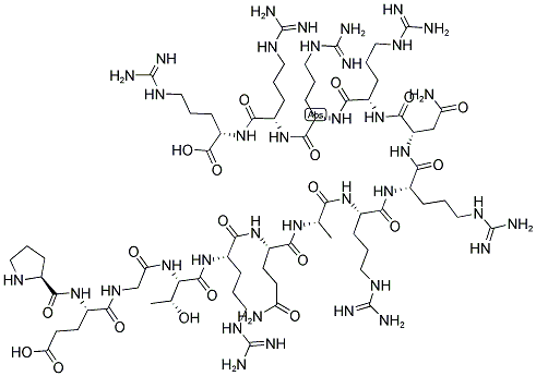 PRO-GLU-GLY-THR-ARG-GLN-ALA-ARG-ARG-ASN-ARG-ARG-ARG-ARG 结构式