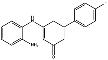 3-(2-AMINOANILINO)-5-(4-FLUOROPHENYL)-2-CYCLOHEXEN-1-ONE 结构式