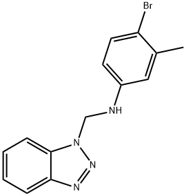 N-(1H-1,2,3-BENZOTRIAZOL-1-YLMETHYL)-4-BROMO-3-METHYLANILINE 结构式