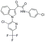 N-(4-CHLOROPHENYL)-2-(1-[3-CHLORO-5-(TRIFLUOROMETHYL)-2-PYRIDINYL]-1H-INDOL-3-YL)-2-OXOACETAMIDE 结构式