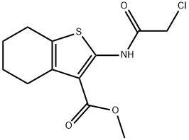 2-[(氯乙酰基)氨基]-4,5,6,7-四氢-1-苯并噻吩-3-甲酸甲酯 结构式