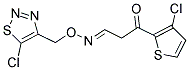 3-(3-CHLORO-2-THIENYL)-3-OXOPROPANAL O-[(5-CHLORO-1,2,3-THIADIAZOL-4-YL)METHYL]OXIME 结构式