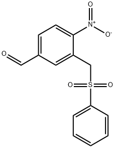 4-NITRO-3-[(PHENYLSULFONYL)METHYL]BENZENECARBALDEHYDE 结构式