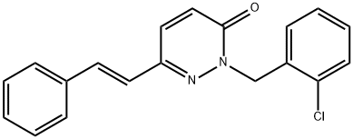 2-(2-CHLOROBENZYL)-6-STYRYL-3(2H)-PYRIDAZINONE 结构式