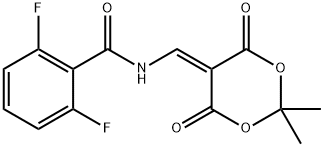 N-[(2,2-DIMETHYL-4,6-DIOXO-1,3-DIOXAN-5-YLIDEN)METHYL]-2,6-DIFLUOROBENZENECARBOXAMIDE 结构式