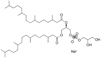 1,2-DIPHYTANOYL-SN-GLYCERO-3-[PHOSPHO-RAC-(1-GLYCEROL)] (SODIUM SALT) 结构式