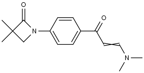 1-(4-[3-(Dimethylamino)acryloyl]phenyl)-3,3-dimethyl-2-azetanone 结构式