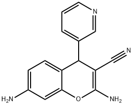 2,7-DIAMINO-4-PYRIDIN-3-YL-4H-CHROMENE-3-CARBONITRILE 结构式