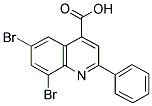 6,8-DIBROMO-2-PHENYL-QUINOLINE-4-CARBOXYLIC ACID 结构式