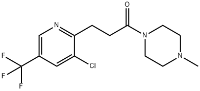 3-[3-CHLORO-5-(TRIFLUOROMETHYL)-2-PYRIDINYL]-1-(4-METHYLPIPERAZINO)-1-PROPANONE 结构式