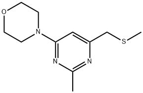 4-(2-METHYL-6-[(METHYLSULFANYL)METHYL]-4-PYRIMIDINYL)MORPHOLINE 结构式