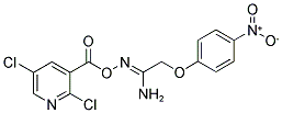 O1-[(2,5-DICHLORO-3-PYRIDYL)CARBONYL]-2-(4-NITROPHENOXY)ETHANEHYDROXIMAMIDE 结构式
