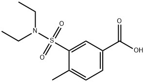 3-(二乙基氨磺酰基)-4-甲基苯甲酸 结构式