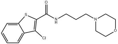3-CHLORO-N-(3-MORPHOLINOPROPYL)-1-BENZOTHIOPHENE-2-CARBOXAMIDE 结构式
