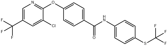 (4-(3-CHLORO-5-(TRIFLUOROMETHYL)(2-PYRIDYLOXY))PHENYL)-N-(4-(TRIFLUOROMETHYLTHIO)PHENYL)FORMAMIDE 结构式