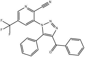 3-(4-BENZOYL-5-PHENYL-1H-1,2,3-TRIAZOL-1-YL)-5-(TRIFLUOROMETHYL)-2-PYRIDINECARBONITRILE 结构式