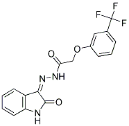 3-(2-(3-TRIFLUOROMETHYLPHENOXY)ACETYLHYDRAZIDYL)-2-OXOINDOLINE 结构式
