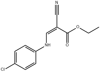 ETHYL 3-(4-CHLOROANILINO)-2-CYANOACRYLATE 结构式