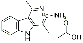 3-AMINO-1,4-DIMETHYL-5H-PYRIDO[4,3-B]INDOLE-3-14C, ACETATE 结构式