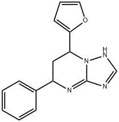 7-呋喃-2-基-5-苯基-4,5,6,7-四氢-[1,2,4]三唑并[1,5-A]嘧啶 结构式