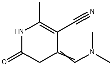 4-[(DIMETHYLAMINO)METHYLENE]-2-METHYL-6-OXO-1,4,5,6-TETRAHYDRO-3-PYRIDINECARBONITRILE 结构式
