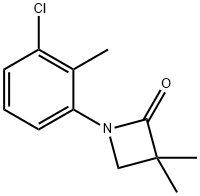 1-(3-CHLORO-2-METHYLPHENYL)-3,3-DIMETHYL-2-AZETANONE 结构式