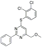 (6-[(2,3-DICHLOROPHENYL)SULFANYL]-2-PHENYL-4-PYRIMIDINYL)METHYL METHYL ETHER 结构式