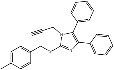 2-[(4-METHYLBENZYL)SULFANYL]-4,5-DIPHENYL-1-(2-PROPYNYL)-1H-IMIDAZOLE 结构式