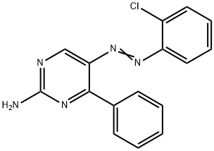 5-[2-(2-CHLOROPHENYL)DIAZENYL]-4-PHENYL-2-PYRIMIDINAMINE 结构式