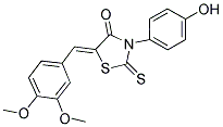 (5Z)-5-(3,4-DIMETHOXYBENZYLIDENE)-3-(4-HYDROXYPHENYL)-2-THIOXO-1,3-THIAZOLIDIN-4-ONE 结构式