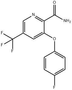 3-(4-Fluorophenoxy)-5-(trifluoromethyl)-2-pyridinecarboxamide 结构式