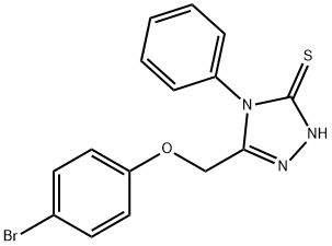 3-((4-BROMOPHENOXY)METHYL)-4-PHENYL-1,2,4-TRIAZOLINE-5-THIONE 结构式