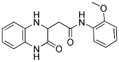 1,2,3,4-四氢-N-(2-甲氧基苯基)-3-氧代-2-喹喔啉乙酰胺 结构式