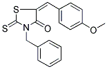 (5E)-3-BENZYL-5-(4-METHOXYBENZYLIDENE)-2-THIOXO-1,3-THIAZOLIDIN-4-ONE 结构式