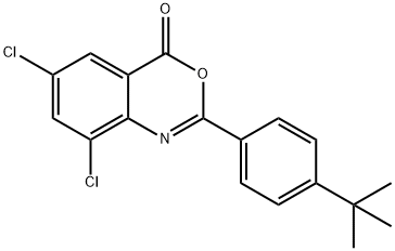 2-[4-(TERT-BUTYL)PHENYL]-6,8-DICHLORO-4H-3,1-BENZOXAZIN-4-ONE 结构式