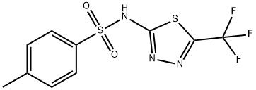 4-METHYL-N-[5-(TRIFLUOROMETHYL)-1,3,4-THIADIAZOL-2-YL]BENZENESULFONAMIDE 结构式