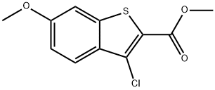METHYL 3-CHLORO-6-METHOXYBENZO[B]THIOPHENE-2-CARBOXYLATE 结构式
