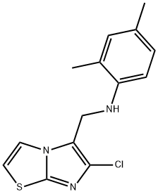 N-[(6-CHLOROIMIDAZO[2,1-B][1,3]THIAZOL-5-YL)METHYL]-2,4-DIMETHYLANILINE 结构式