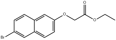 Ethyl 2-(6-bromo-2-naphthyloxy)acetate 结构式