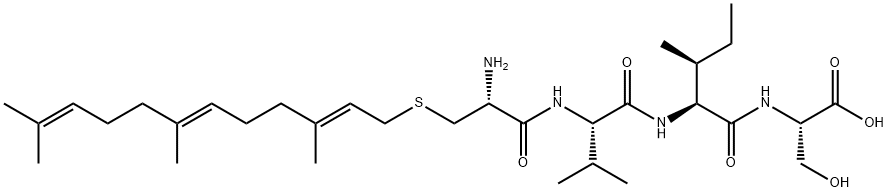 H-CYS(FARNESYL)-VAL-ILE-SER-OH 结构式