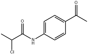 N-(4-乙酰基苯基)-2-氯丙酰胺 结构式