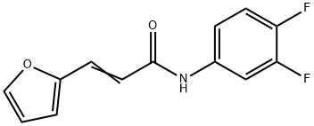 N-(3,4-DIFLUORO-PHENYL)-3-FURAN-2-YL-ACRYLAMIDE 结构式