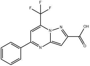 5-苯基-7-三氟甲基-吡唑[1,5-A]嘧啶-2-羧酸甲酯 结构式