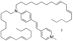 4-(4-(DILINOLEYLAMINO)STYRYL)-N-METHYLPYRIDINIUM IODIDE 结构式